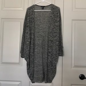 Long Heather Grey Cardigan